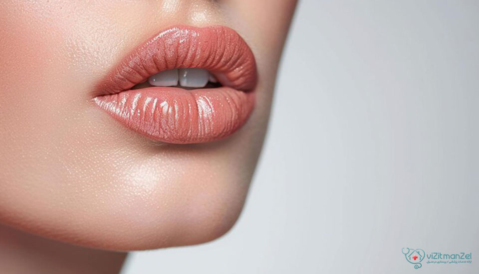 مدل ژل لب عروسکی چاکدار با حجم بیشتر در مرکز لب و نمای سه‌بعدی جذاب