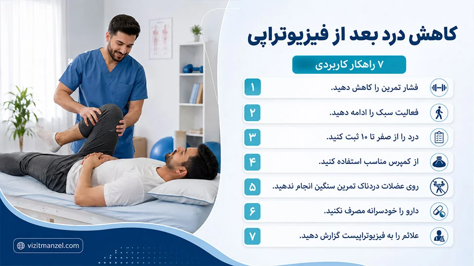 راه های کاهش درد بعد از فیزیوتراپی